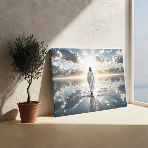 Walking by Faith on Living Waters Canvas