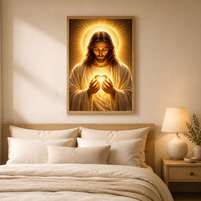 Radiant Jesus Prayer Wall Art Canvas