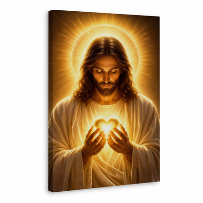 Radiant Jesus Prayer Wall Art Canvas