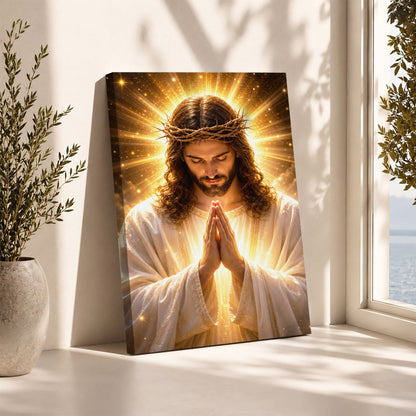 Radiant Jesus Prayer Wall Art Canvas