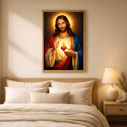 Radiant Jesus Prayer Wall Art Canvas