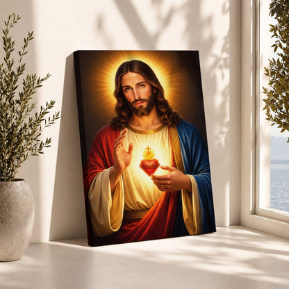 Radiant Jesus Prayer Wall Art Canvas