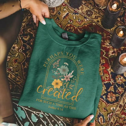 Created For Such A Time As This Floral Arch Design - Faith Floral - Unisex Tshirt / Hoodie / Sweatshirt [GILDAN]