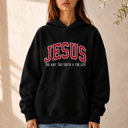 Jesus The Way Truth Life Christian Faith Collegiate – Unisex Tshirt/Hoodie/Sweatshirt