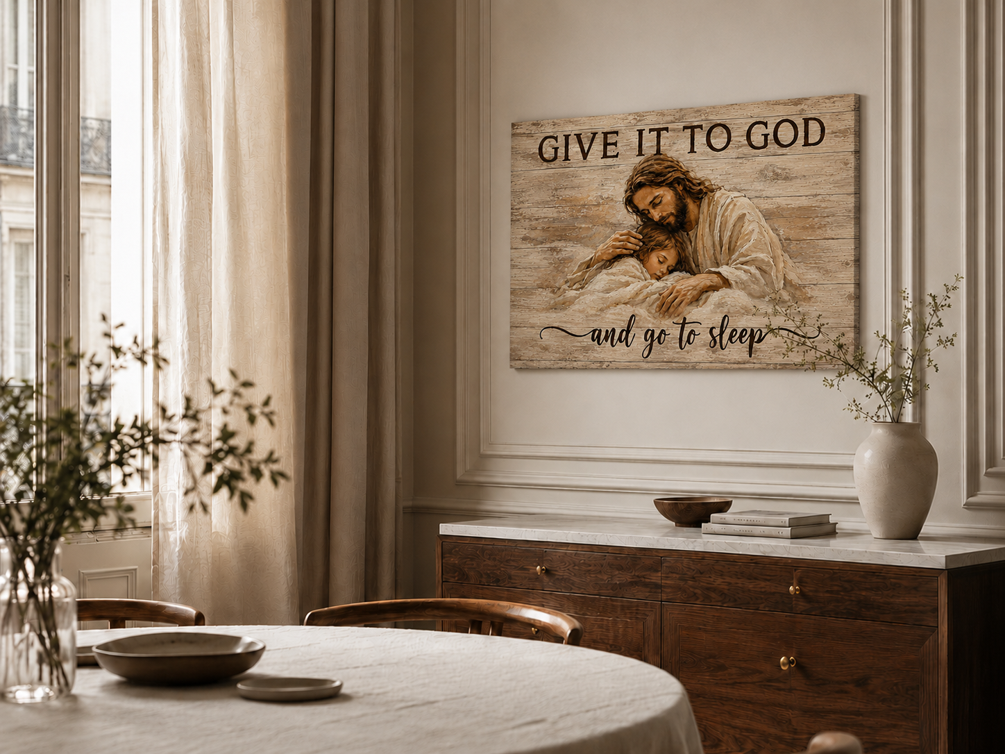 Walking by Faith on Living Waters Canvas