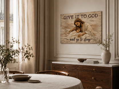 Walking by Faith on Living Waters Canvas