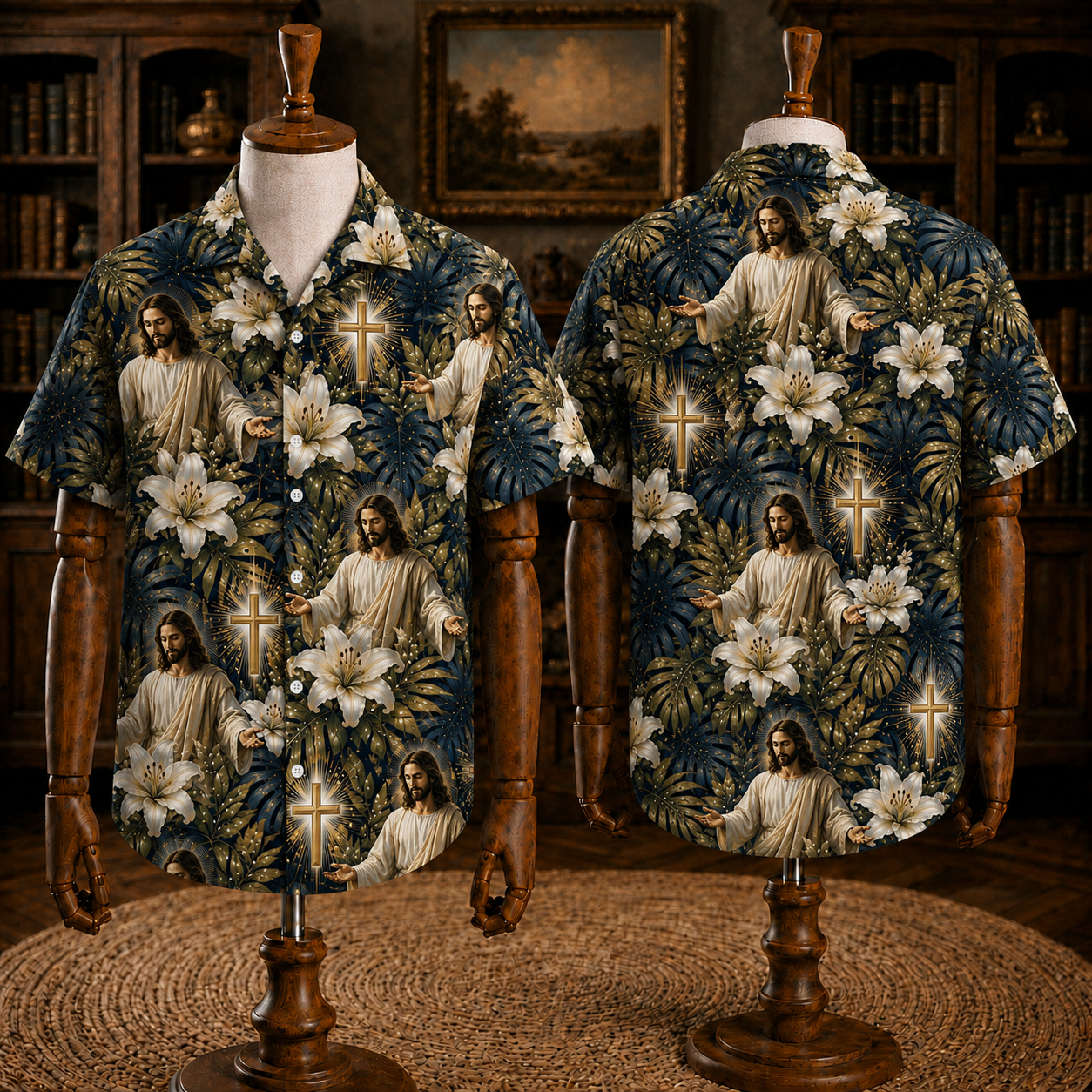 Christian Religious Hawaiian Shirt, Jesus Floral Faith Vacation Shirt