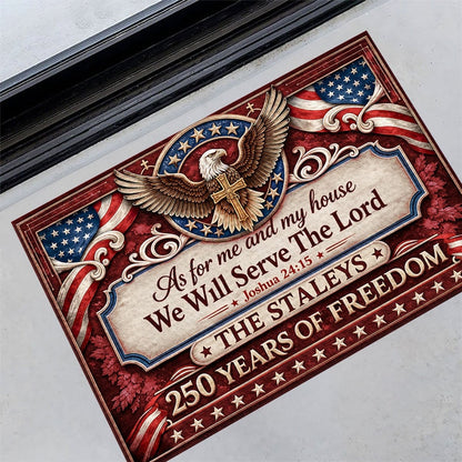 Personalized Doormat - As For Me And My House We Will Serve The Lord